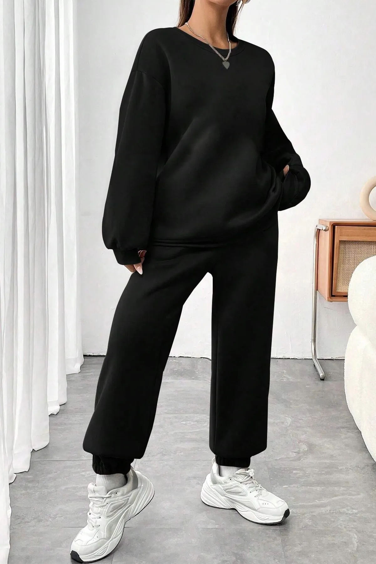 uyguntarz  Sport-Sweatsuit Set - Schwarz - Regular Fit