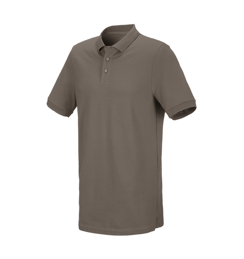 e.s. Piqué-Polo cotton stretch, long fit