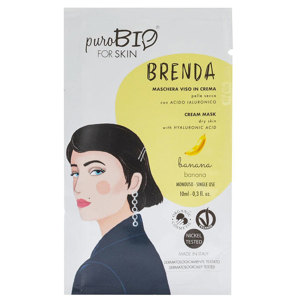 BRENDA Voidemainen Kasvonaamio - Kuivalle Iholle - BANAANI - Kosteuttava Kasvonaamio