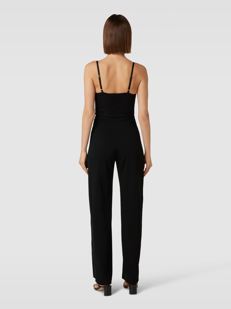 Jumpsuit mit Spitzenbesatz in black