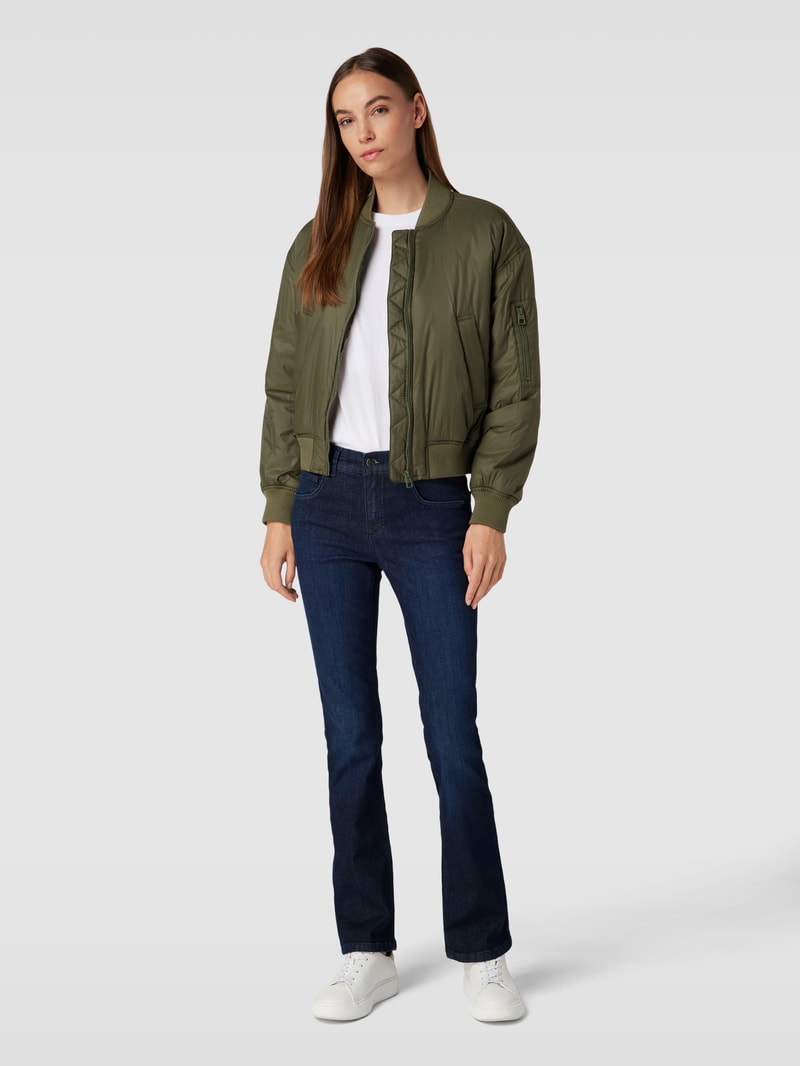 Bootcut Jeans im 5-Pocket-Design Modell 'LENI' in dunkelblau