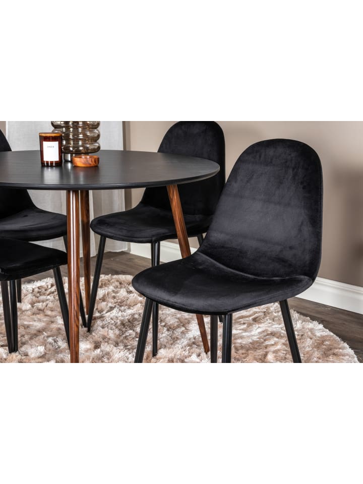 ebuy24 Essgruppe Plaza 16 (5-teilig) Schwarz 100 x 100 cm günstig kaufen onesize