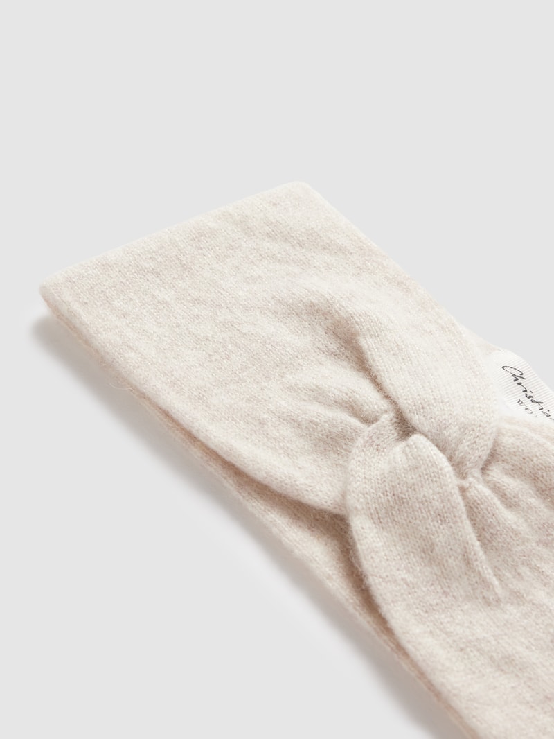 Stirnband aus Kaschmir in beige meliert