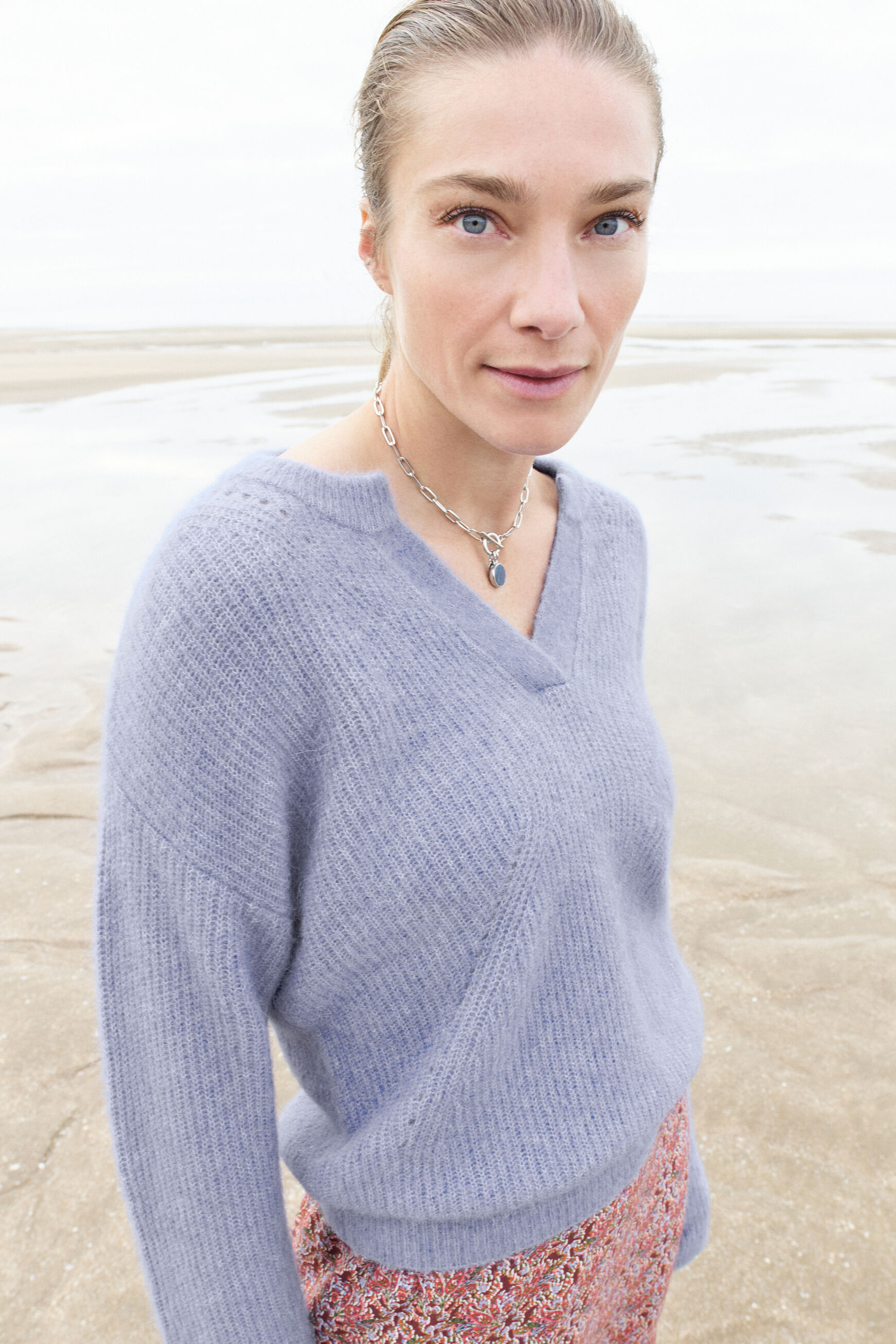 pull dorine bleu violet femme