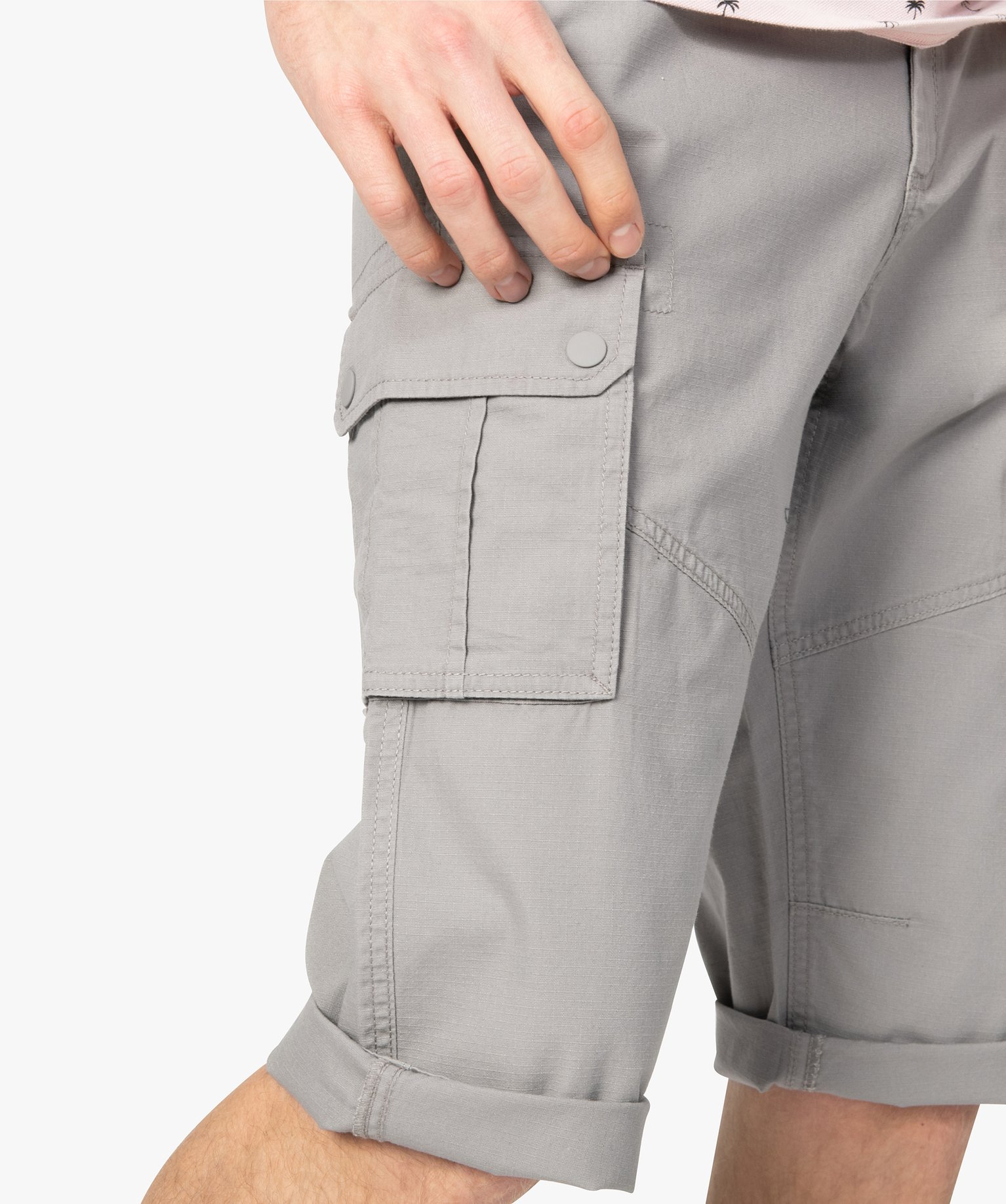 Pantacourt homme multipoche gris clair | GEMO