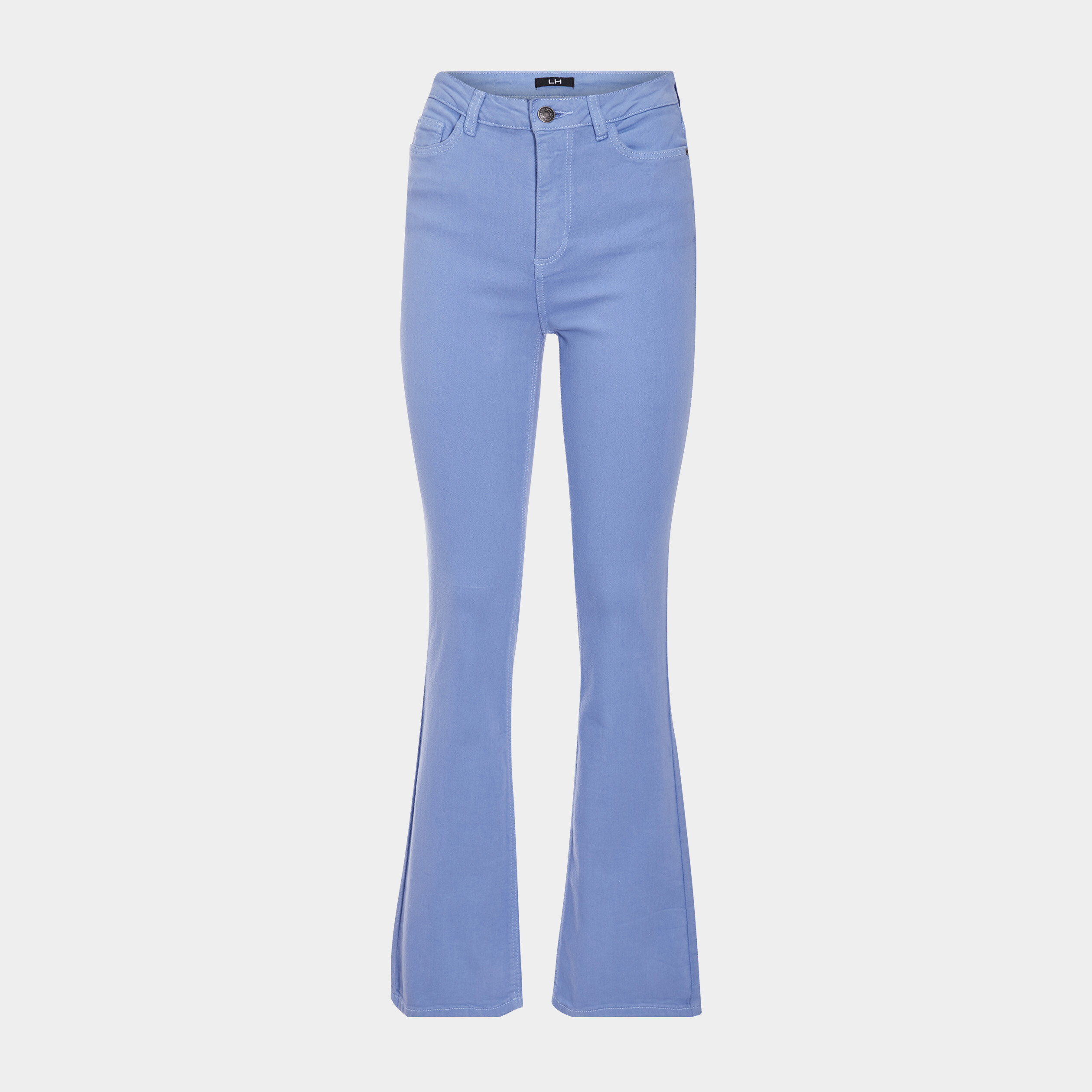 Pantalon flare taille haute bleu lavande femme | La Halle