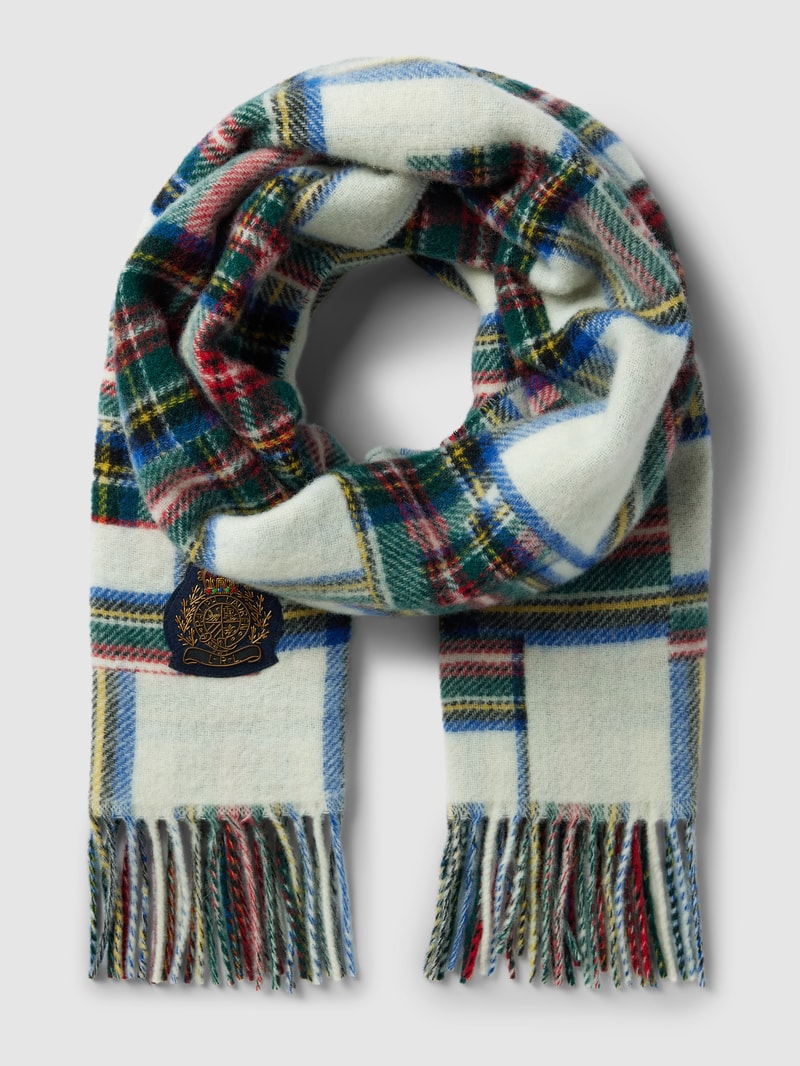 Schal mit Tartan-Karo Modell 'OBLONG' in offwhite