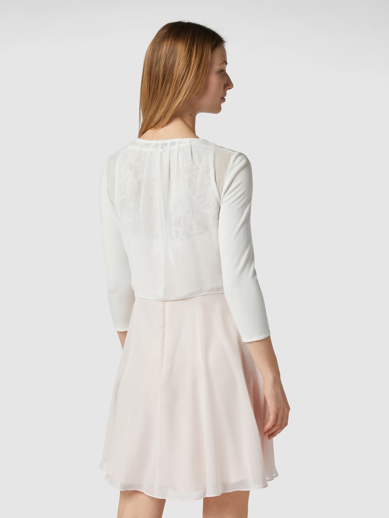 Bolero mit Rückseite aus Chiffon in offwhite