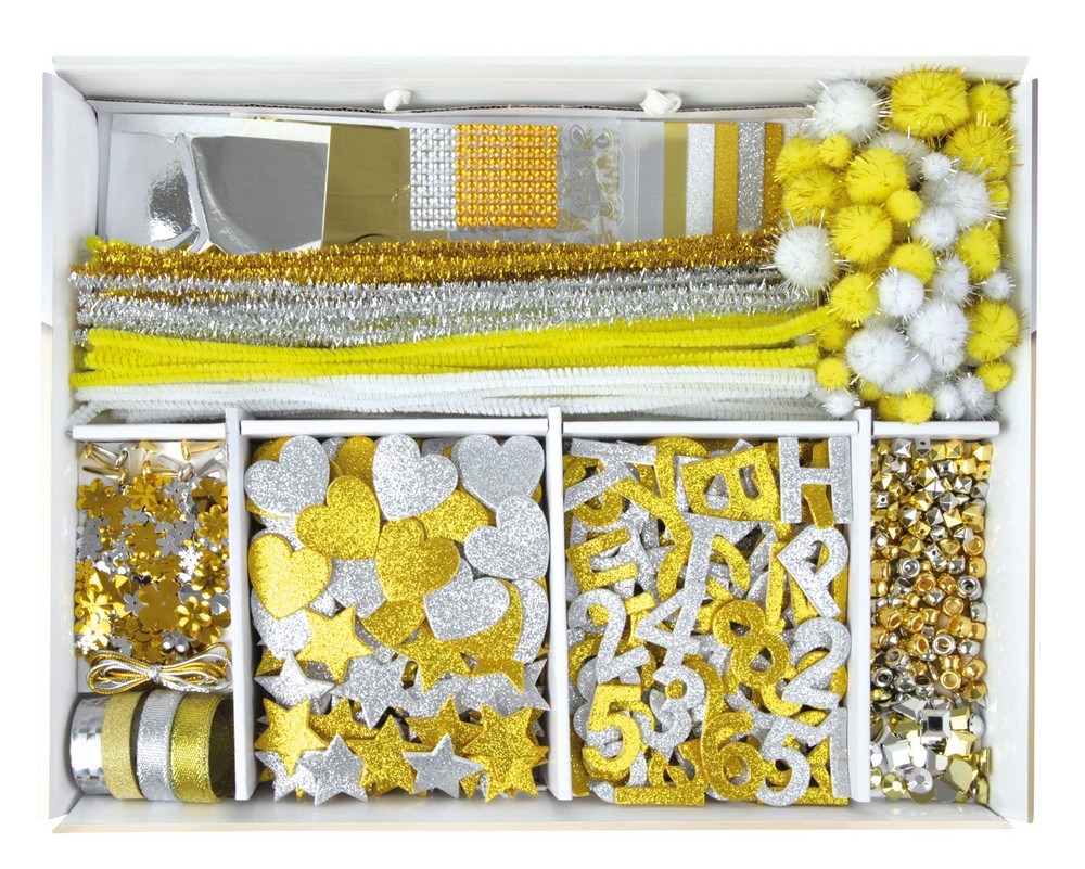 LENA Bastelkoffer Gold & Silber, FS