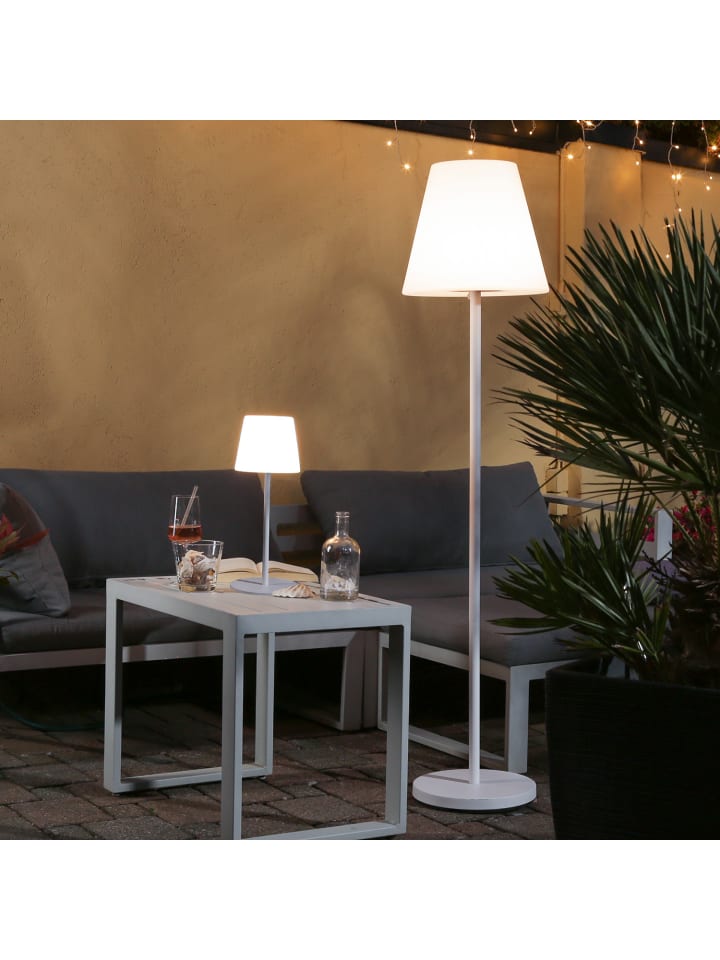 MARELIDA LED Garten Tischlampe aufladbar per USB 4 Helligkeitsstufen H: 40cm in weiß günstig kaufen onesize