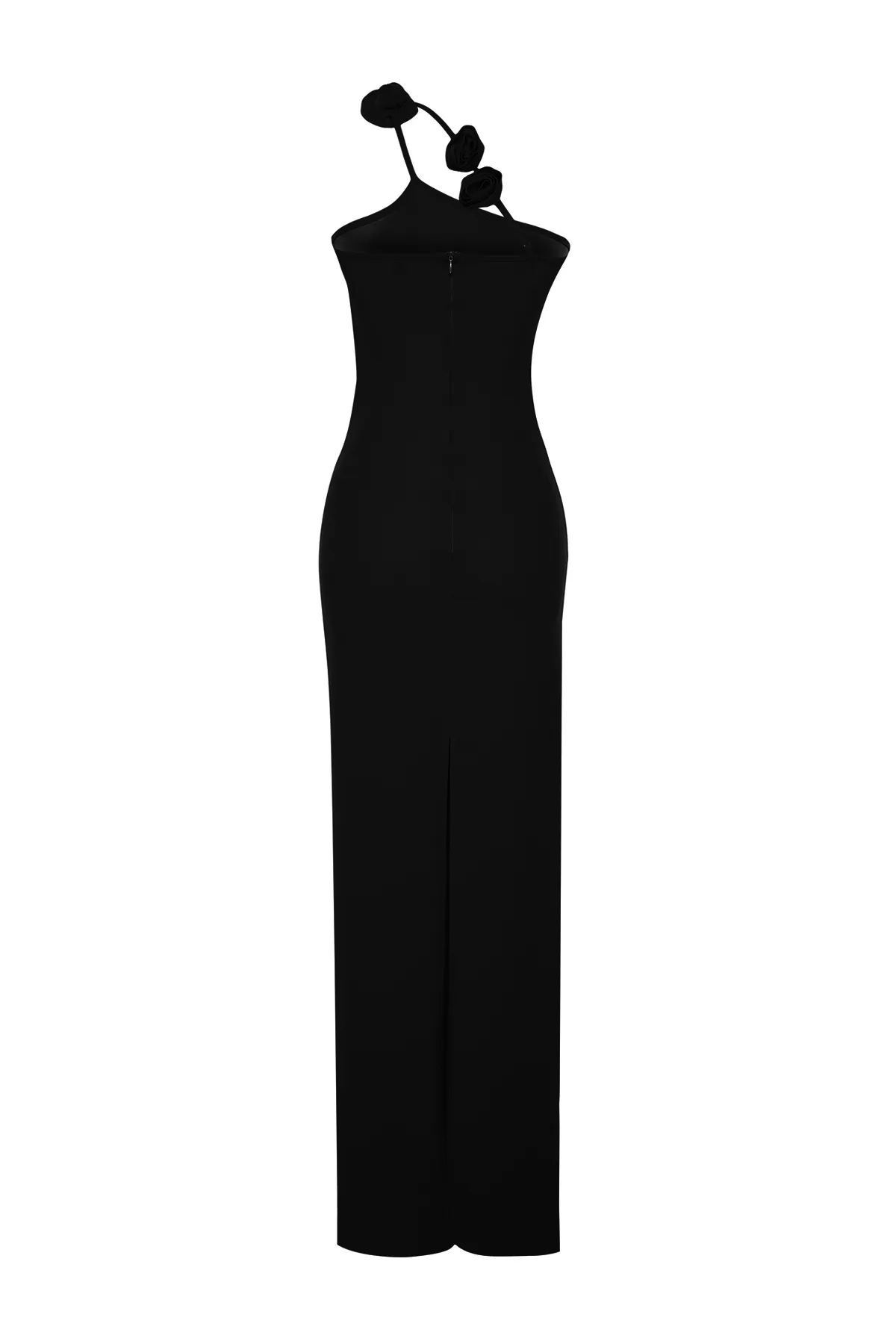 Trendyol Collection  Schwarzes, figurbetontes, langes Abendkleid in limitierter Auflage TPRSS24AE00047