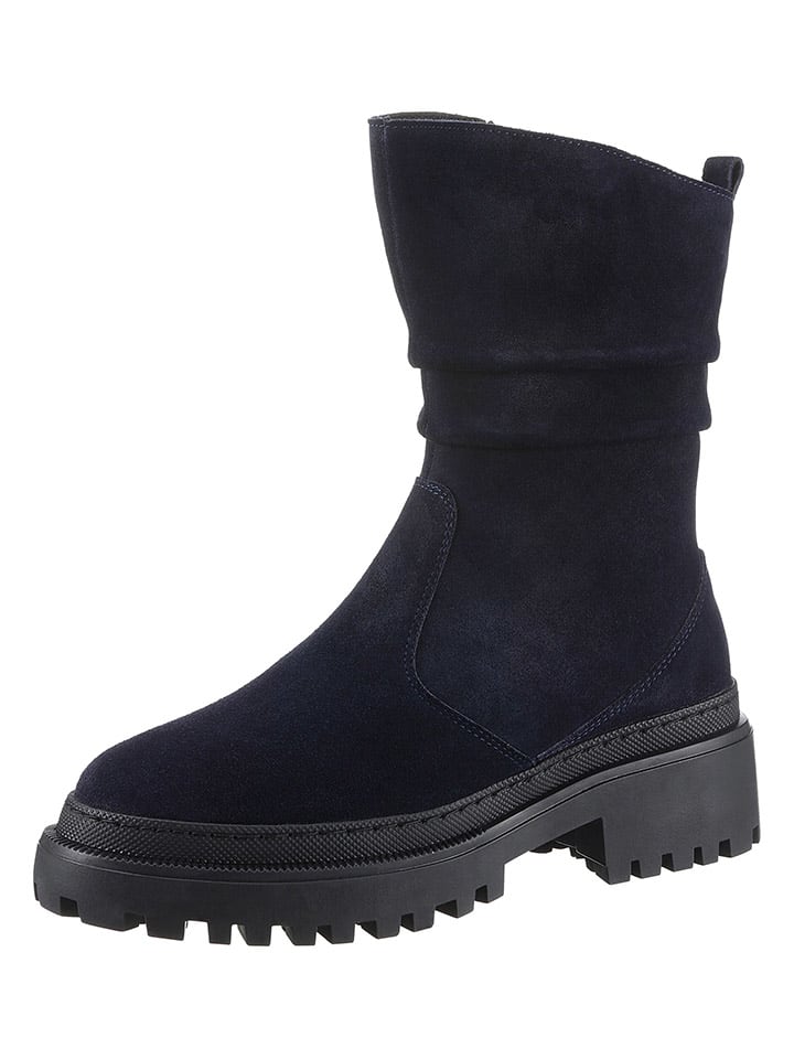 Heine Leder-Stiefel in Dunkelblau günstig kaufen