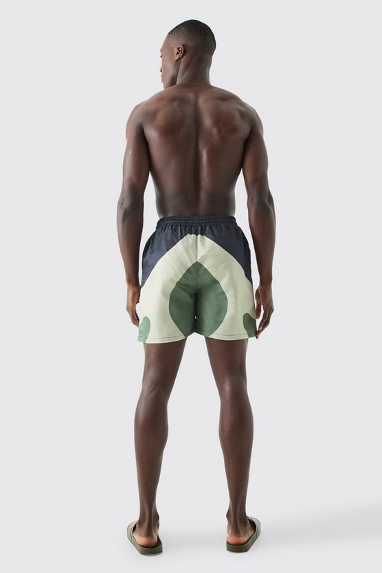 Mittellange Colorblock Badehose