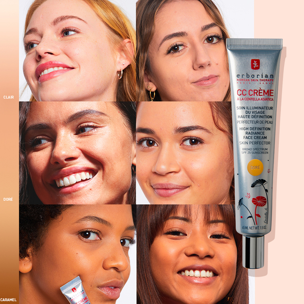Erborian CC Crème Format Voyage Soin Illuminateur du Visage Perfecteur