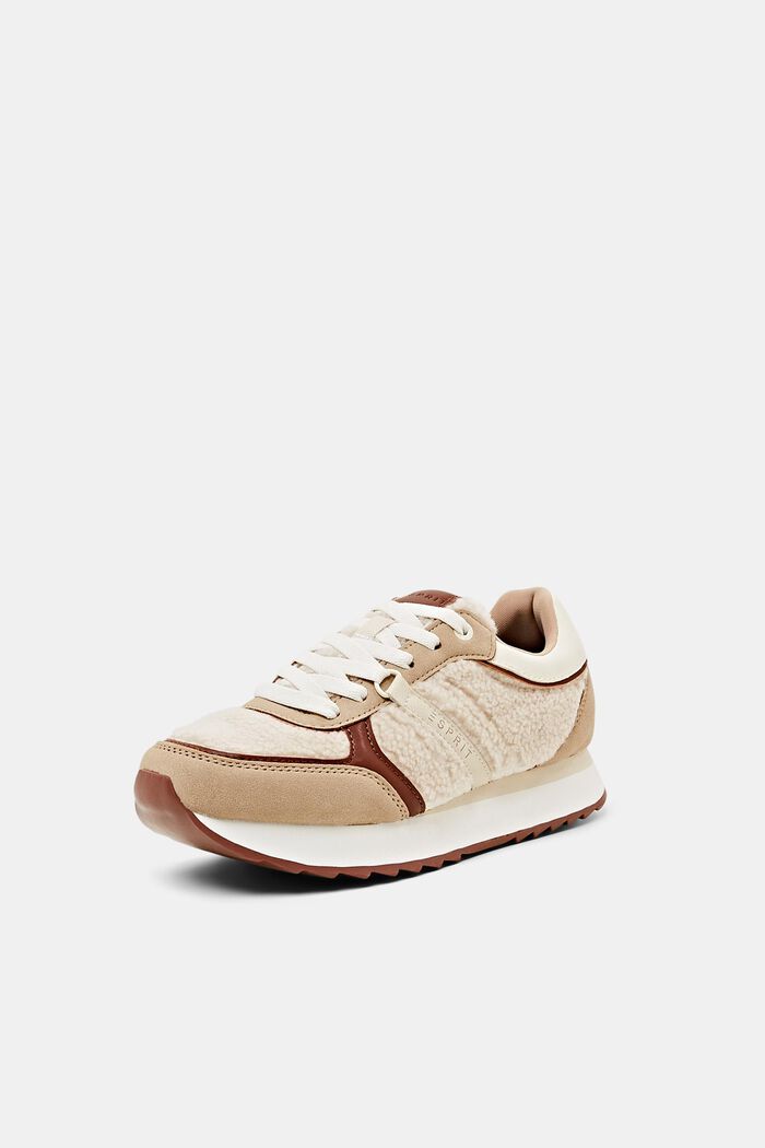 Sneakers in Lederoptik mit Teddyfell