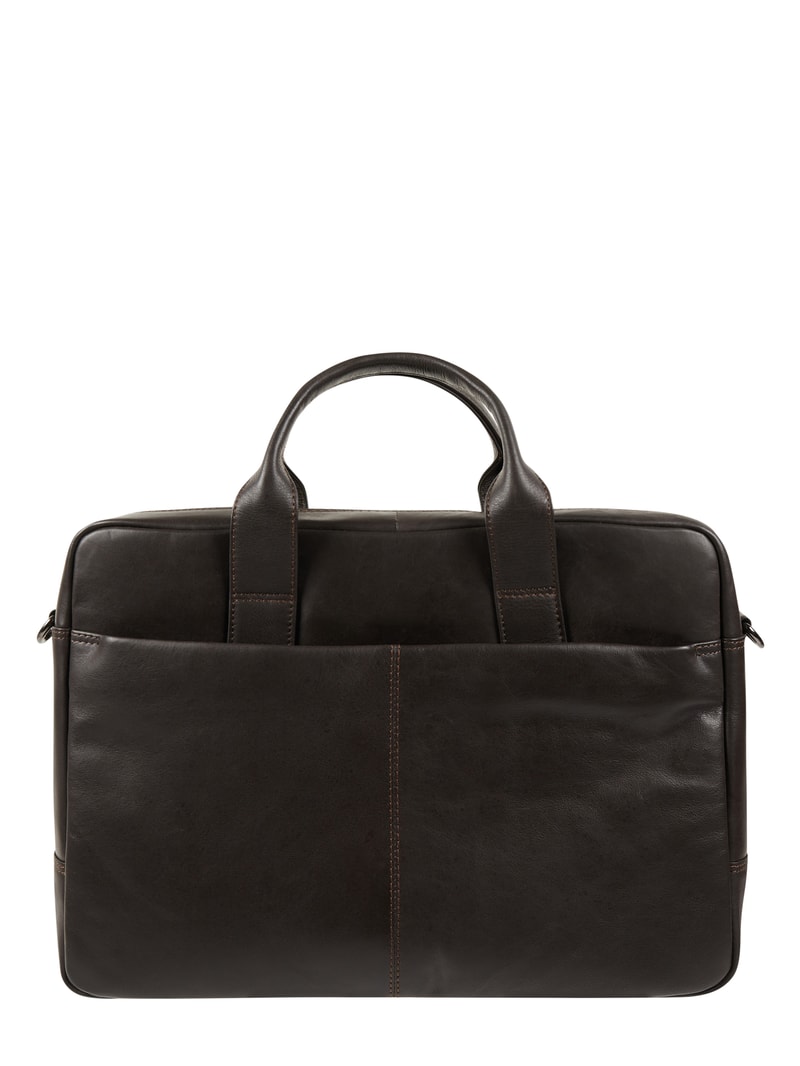 Laptoptasche aus Leder in dunkelbraun