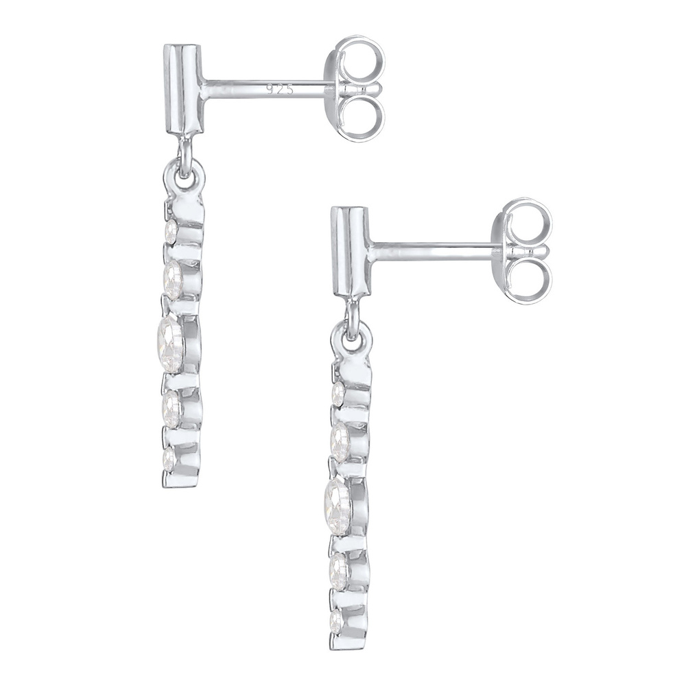 Elli Elli Boucles d'Oreilles Clous d'oreilles pour femme Glamour classique avec pierre Boucles d'oreilles