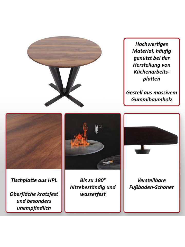 MCW Bistrotisch M56 Massiv-Holz HPL Laminat Melamin günstig kaufen onesize