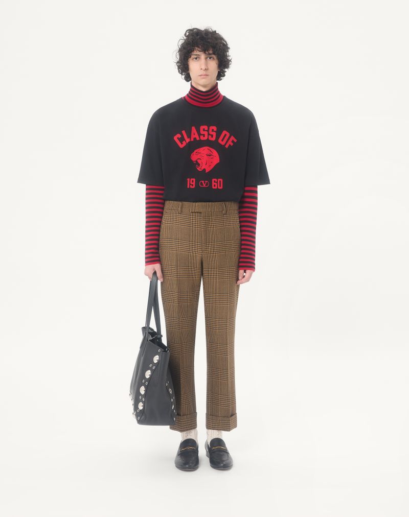 Valentino bomulds-T-shirt med panterprint