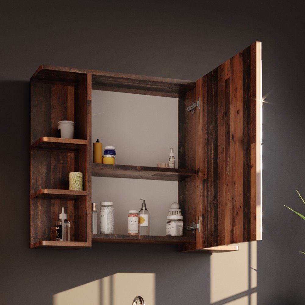 Vicco Spiegelschrank Badspiegel Badschrank FYNN Old Style