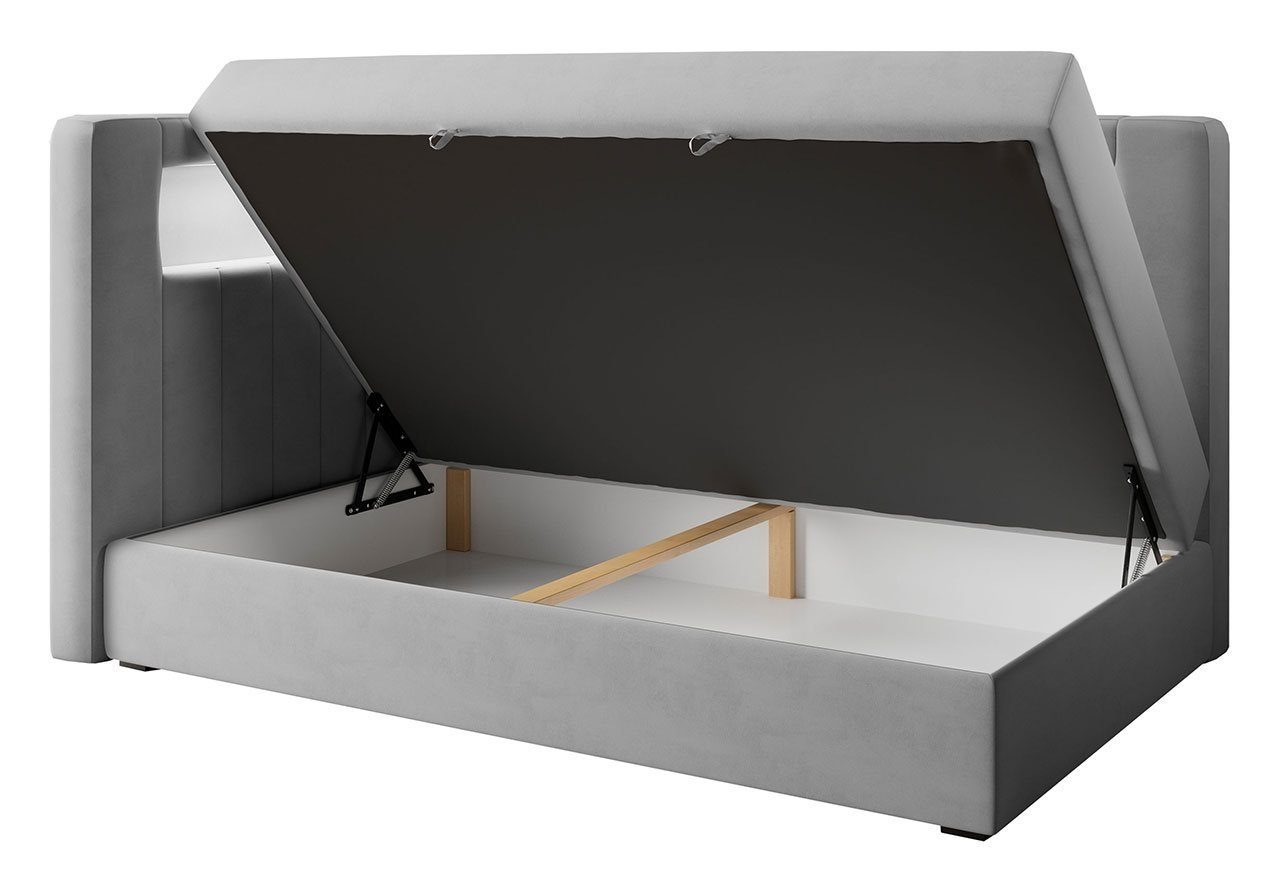 MKS MÖBEL Kinderbett GOLD JUNIOR 3, Kinderbett mit Led, Jugendbett, Polsterbett