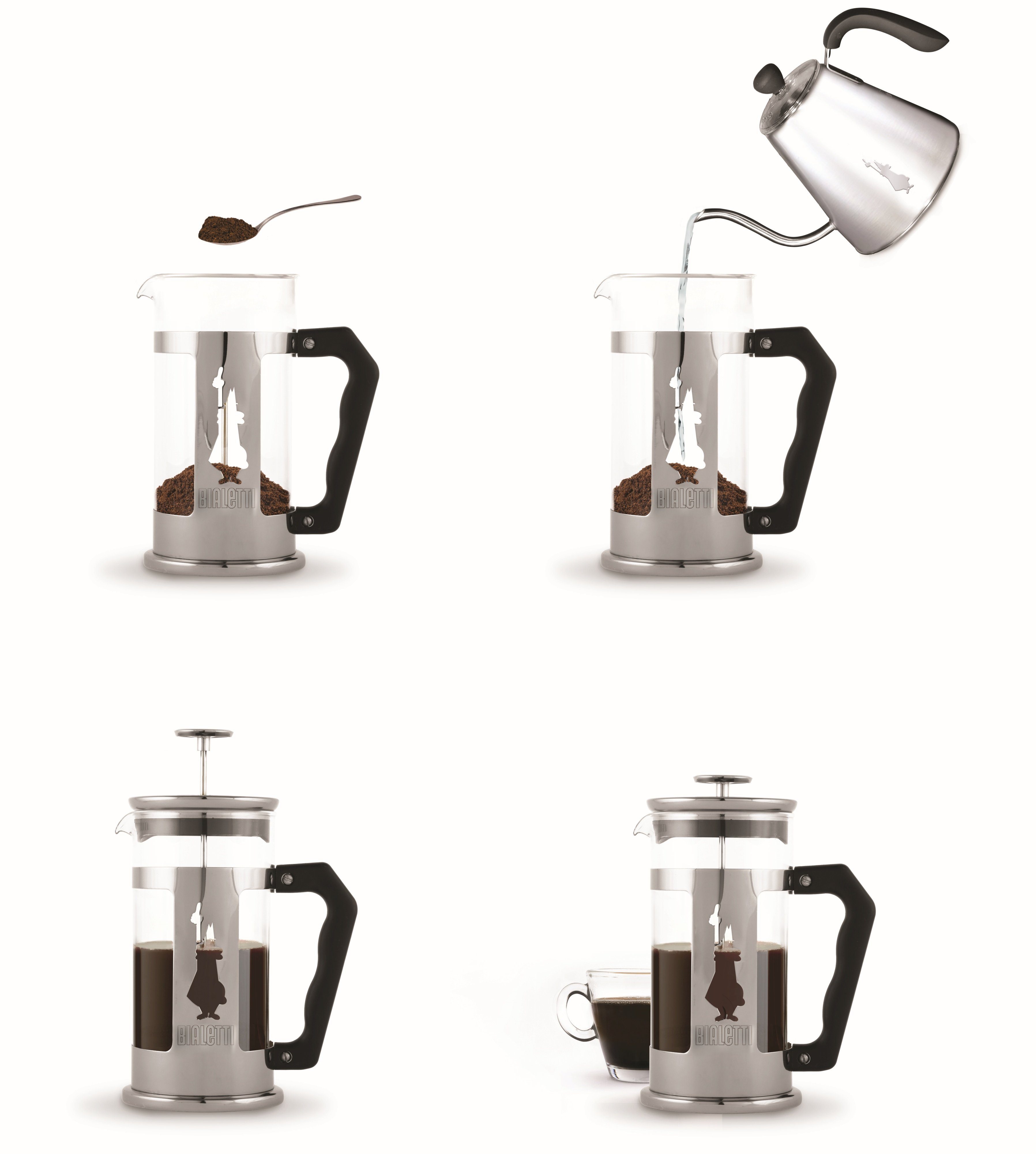 BIALETTI Kaffeebereiter Kaffeebereiter French Press Teebereiter Kaffeekocher 1L Bialetti