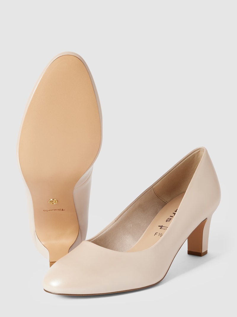 Pumps in Leder-Optik in weiß