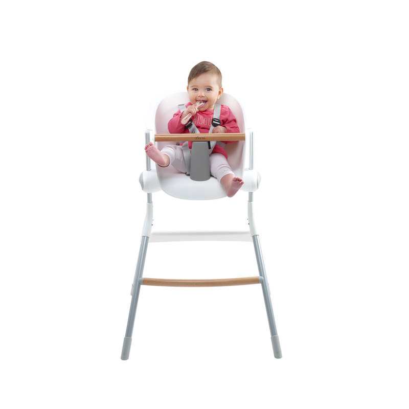 Chaise haute up & down blanche et grise Beaba