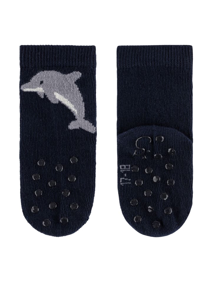 Sterntaler ABS Krabbelsocken 2er-Pack Wal in blaugrau günstig kaufen