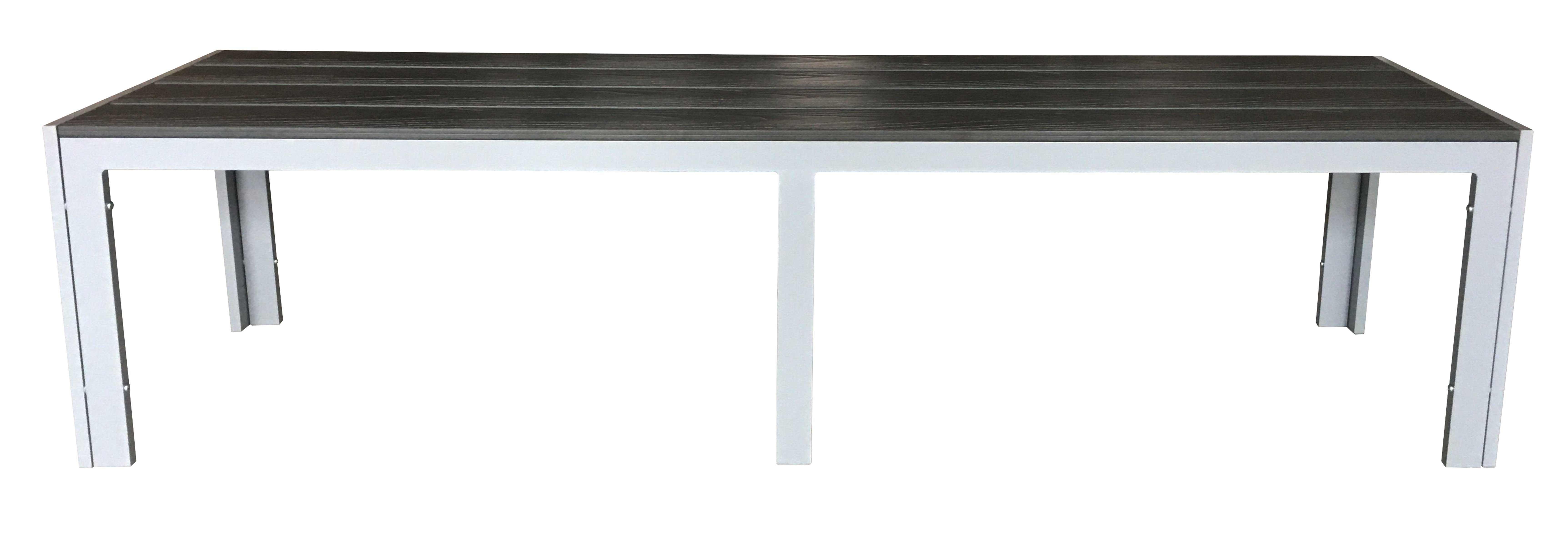 Pure Home & Garden Gartenbank FIRE Bank mit Alu-Gestell und Nonwood-Platte silber, 150 x 40 cm