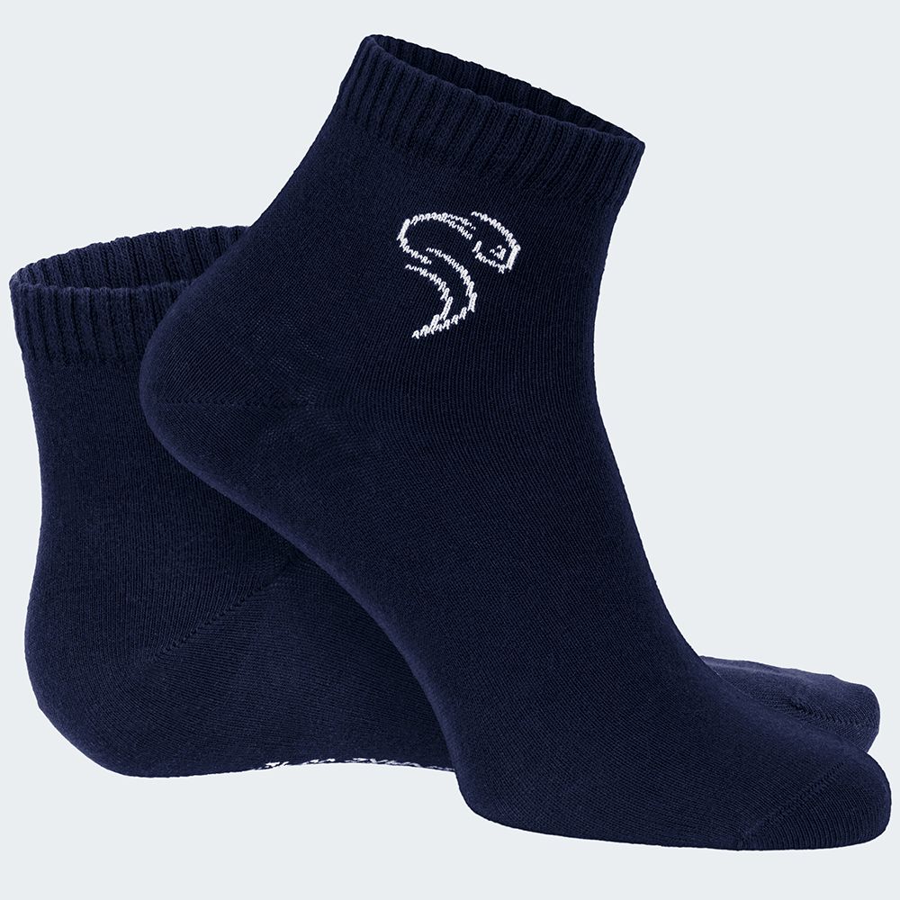 Black Snake 3-Pack Blue Pure Comfort Quarter Sneakersocken