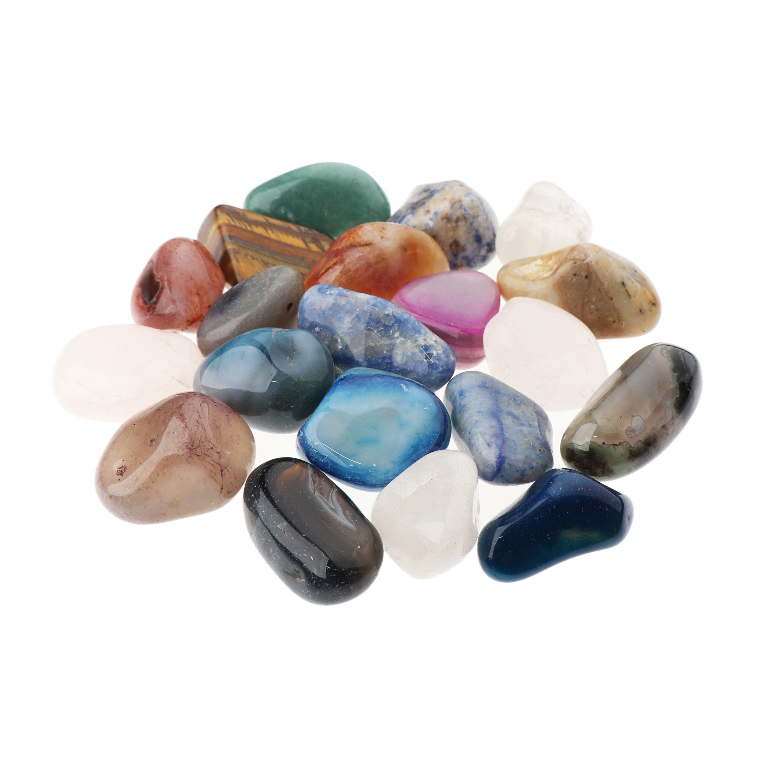 NKlaus Mineralstein 500g Trommelsteine Multi Mix 35 - 40 mm Heilsteine Edelsteine Schmuck