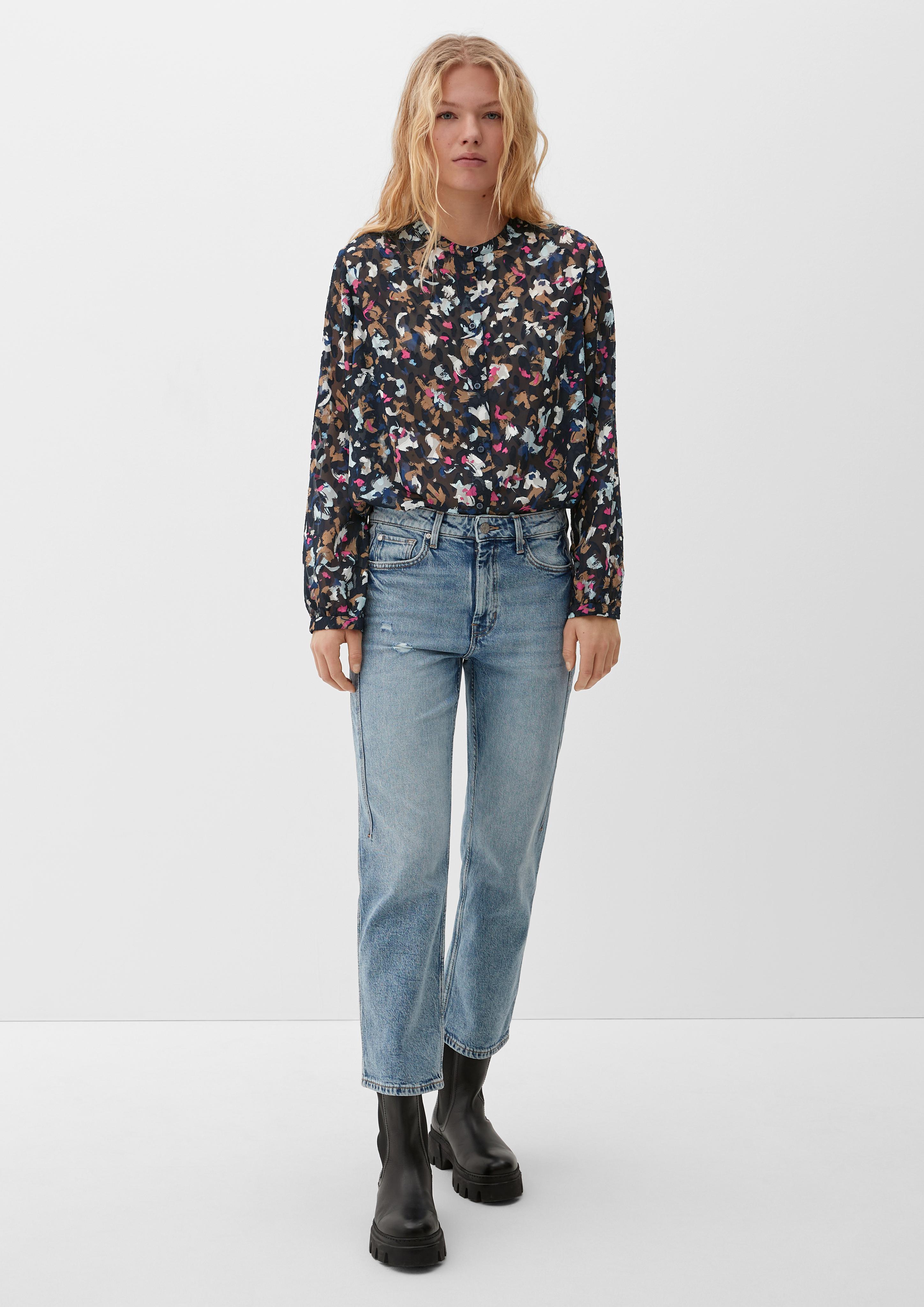 Jacquardbluse im Allover-Print  2124879-59A0