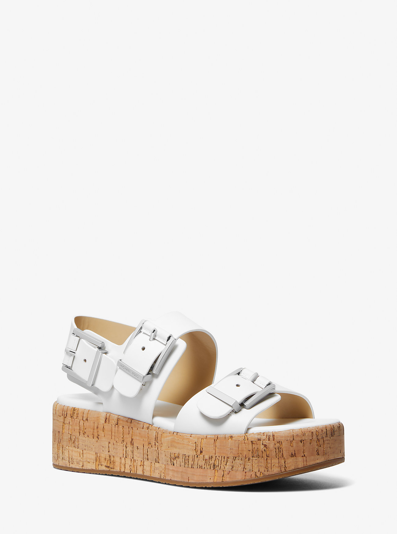 Colby skinn plateform sandal - OPTISK HVIT