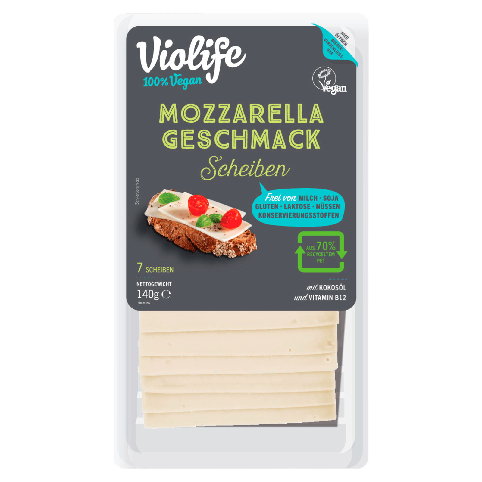 Violife Mozzarella Geschmack Scheiben vegan 140g
