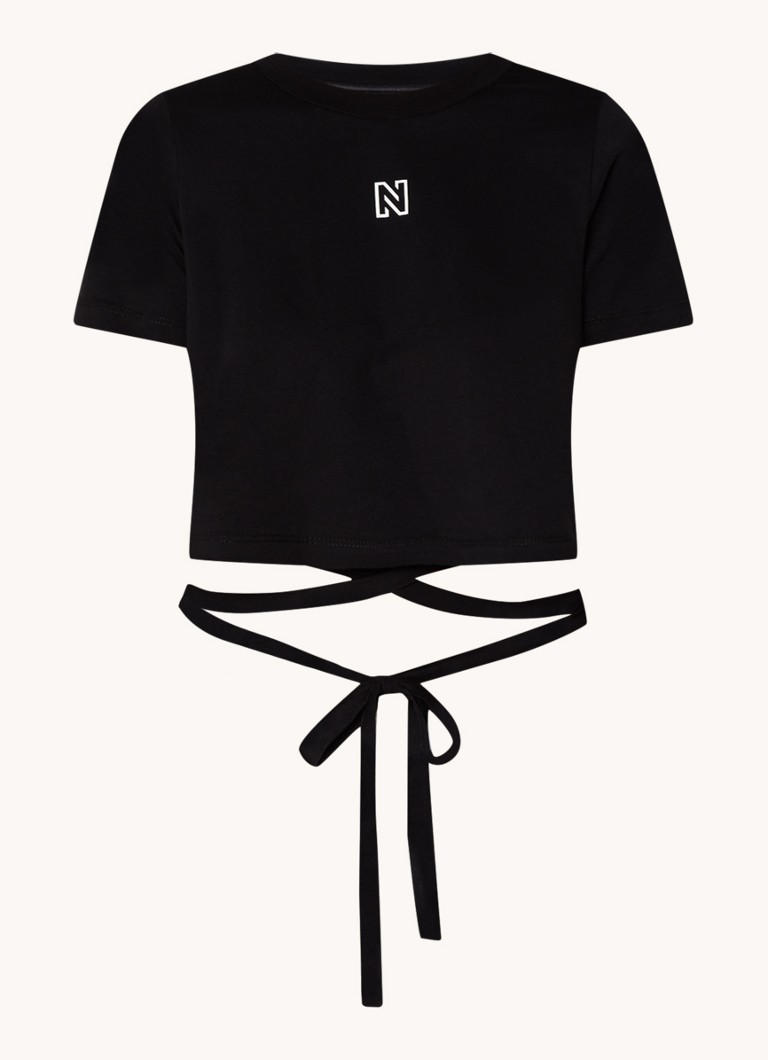NIKKIE Daloa - T-shirt con dettagli in maglia