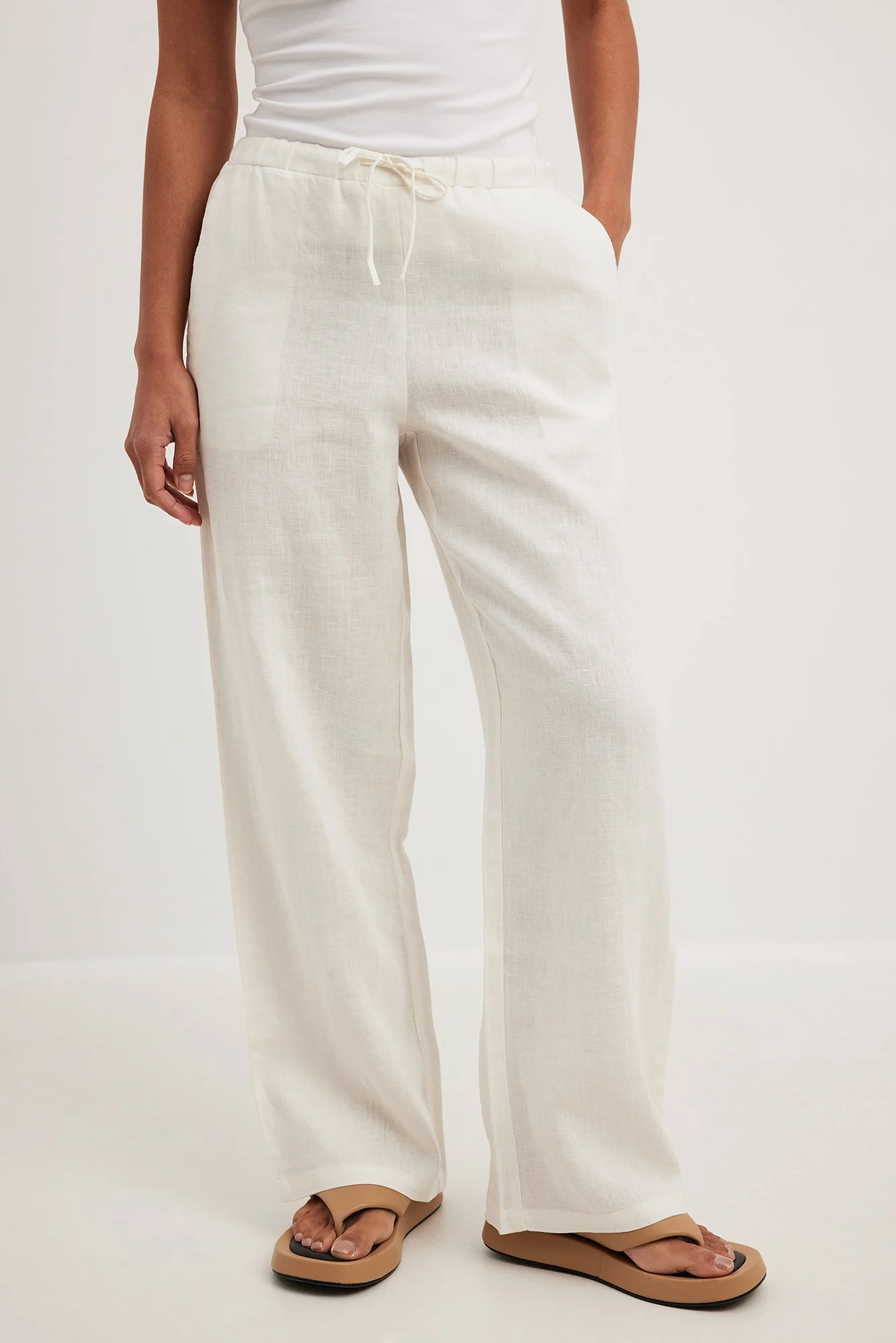 Leinenhose mit Kordelzug
