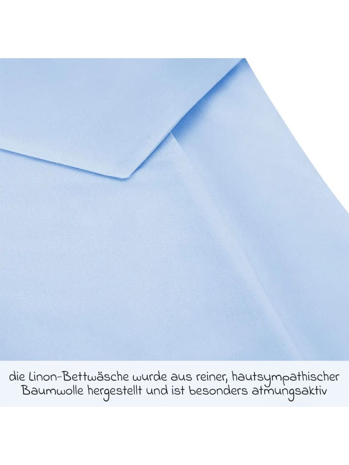 Makian Bettwäsche 80 x 80 cm - Uni Hellblau in blau günstig kaufen onesize