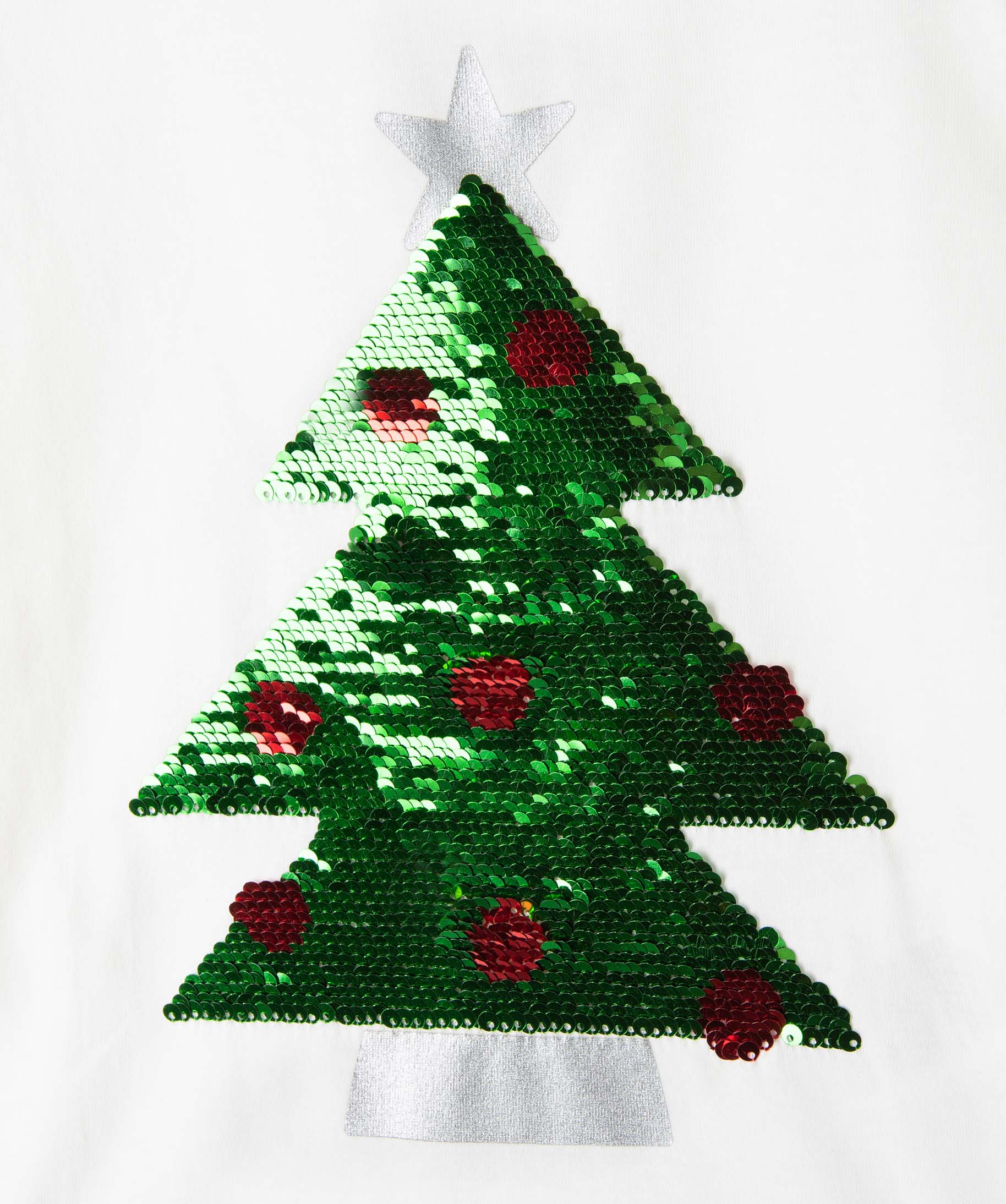 Tee-shirt de Nol fille à manches longues et sequins réve... ecru | GEMO