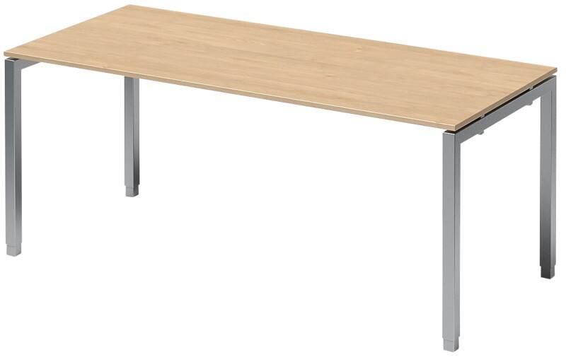 Bisley Schreibtisch Cito Ahorn, Silber 1.800 x 1.200 x 850 mm