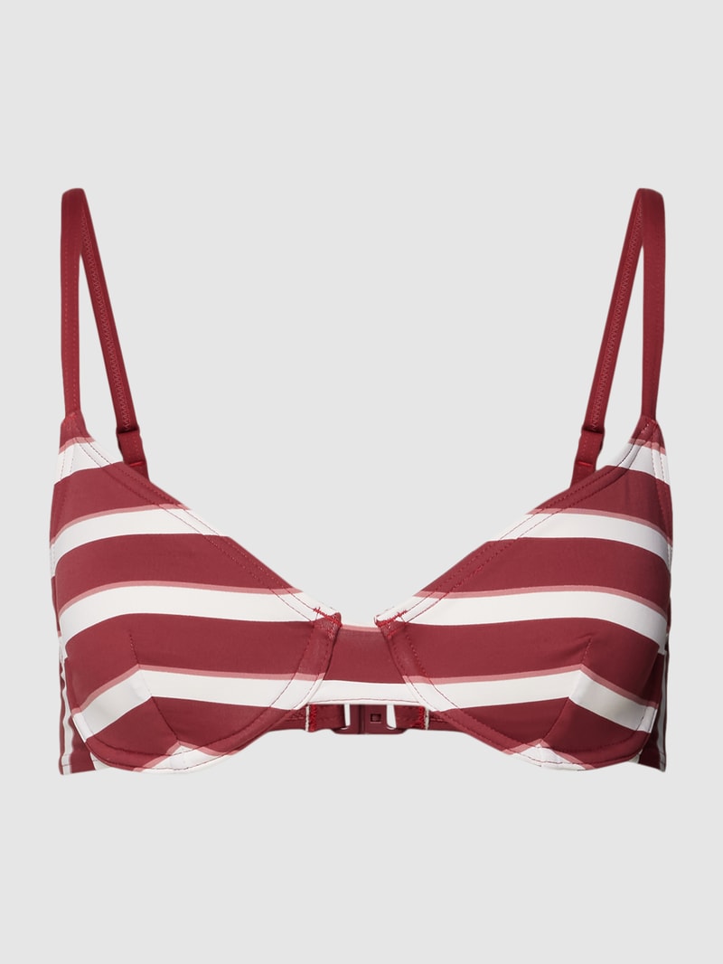Bikini mit Streifenmuster Modell 'BRELA' in bordeaux rot