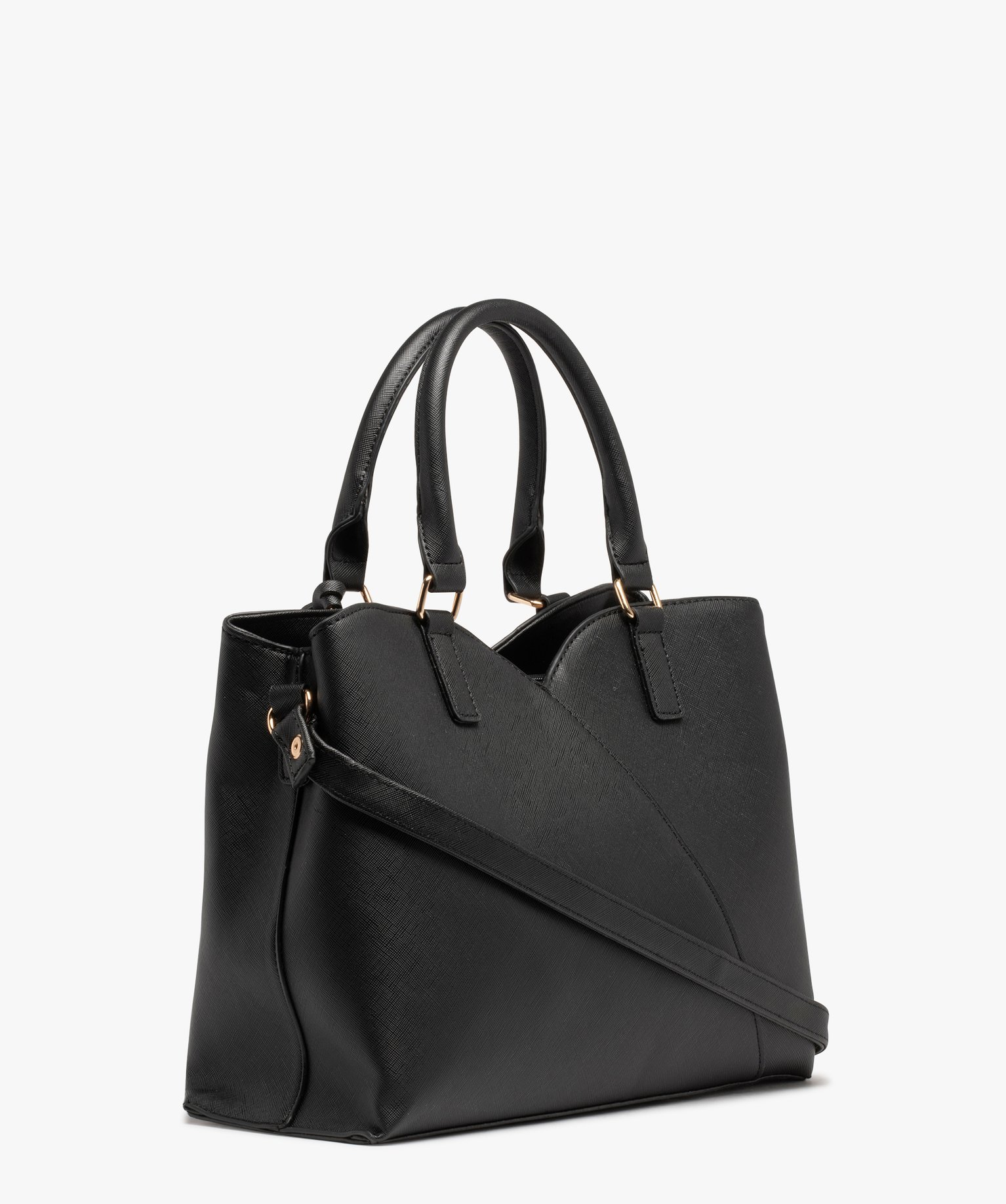 Sac à main avec bandoulière amovible femme noir | GEMO