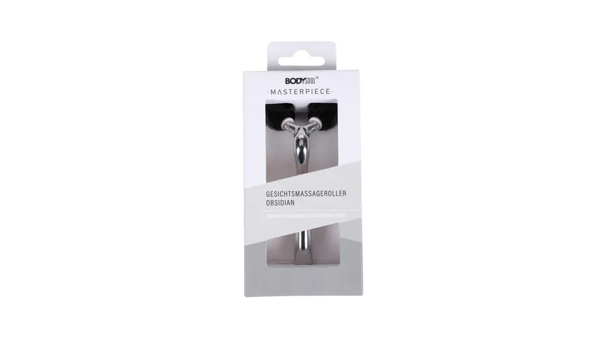 BODY&SOUL Masterpiece Gesichtsmassageroller Obsidian silber