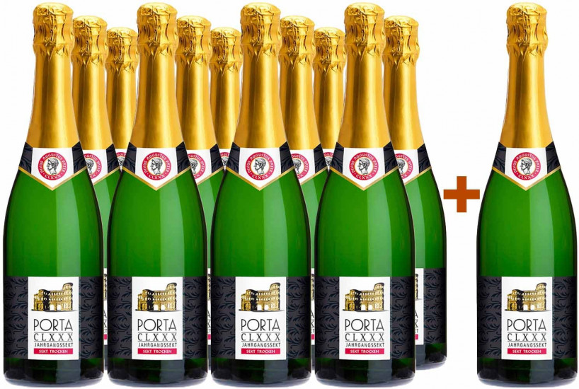 11+1 Paket 2021 Porta CLXXX Jahrgangssekt trocken - Porta CLXXX Sekt