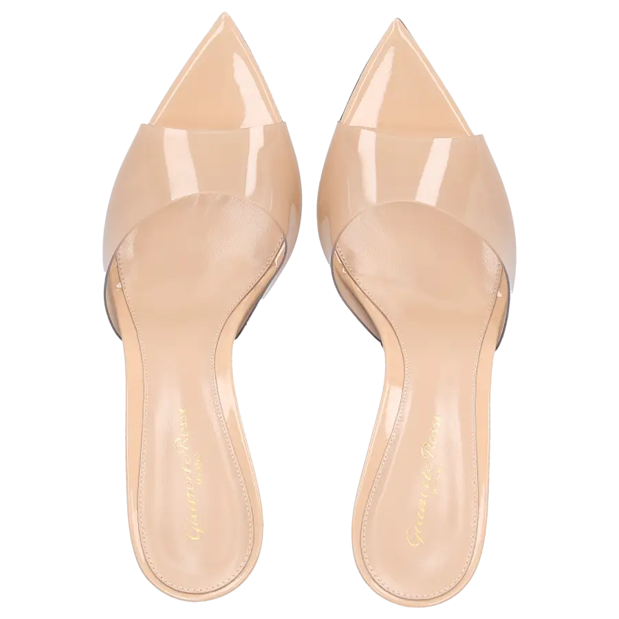 Gianvito Rossi - Pantoletten ELLE 85 PVC - beige