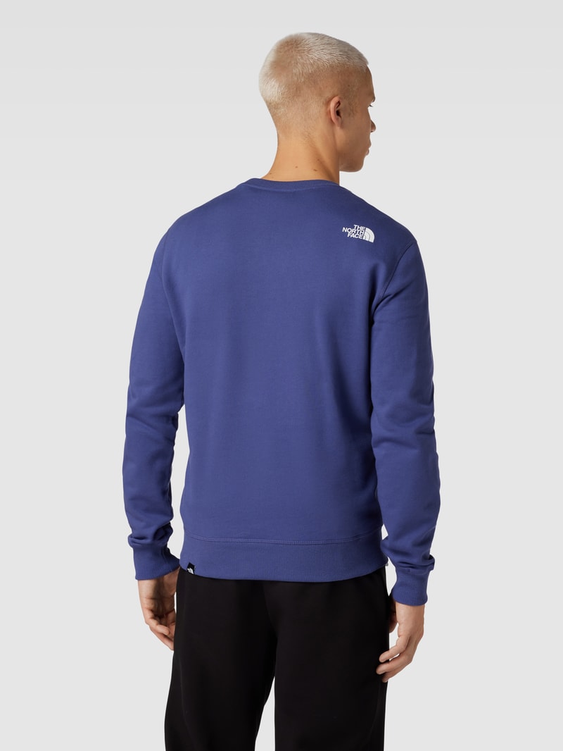 Sweatshirt mit Label-Detail Modell 'SIMPLE DOME' in blau