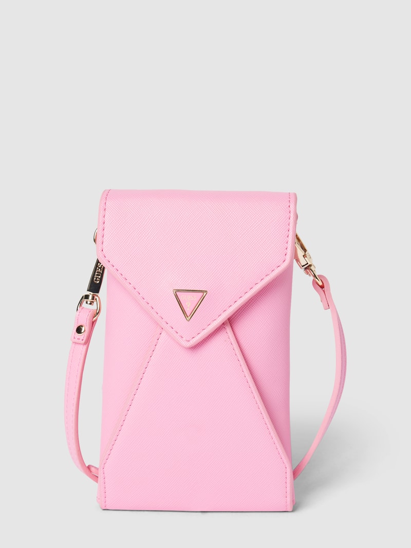 Handytasche mit Label-Applikation in mint