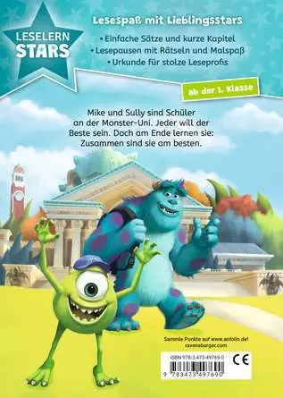 Leselernstars: Disney Monster Uni - Erste Stunde Monsterkunde