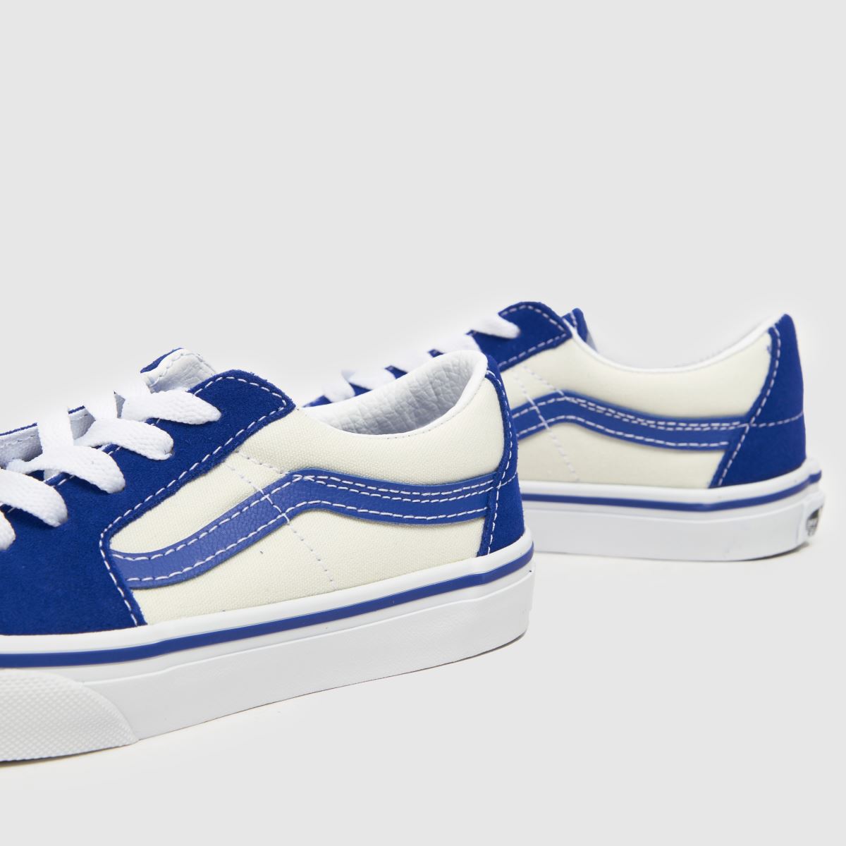 Vans vita & blå sk8-low juniorsneakers