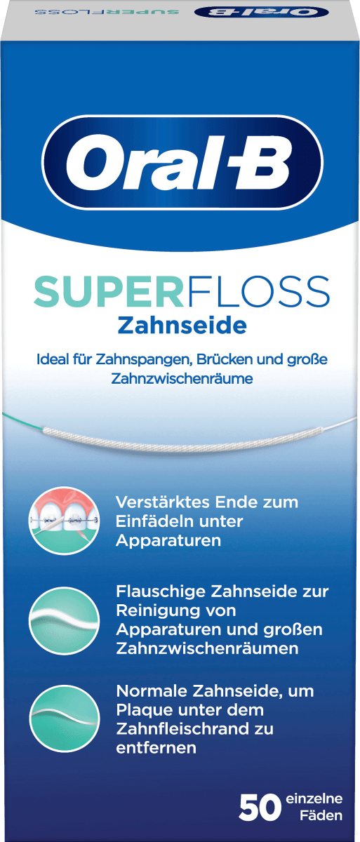 Zahnseide Superfloss gewachst, 50 St